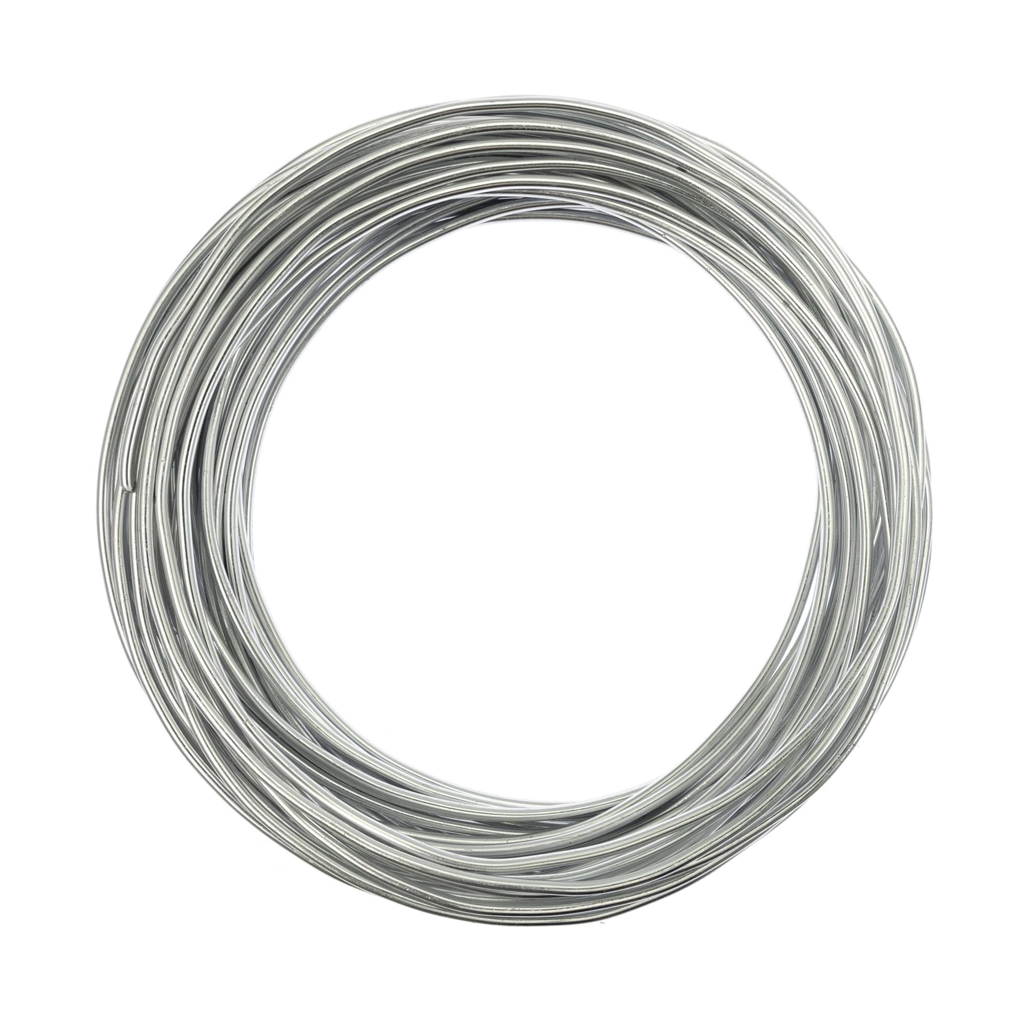 Silver Aluminium Wire 2mm x 11.5m