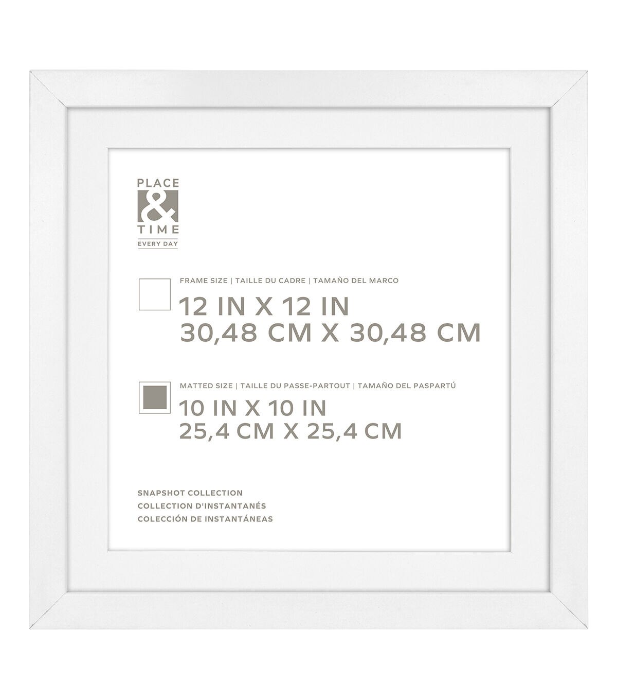 12 x 12 Matted to 10 x 10 Snapshot Gallery Frame by Place & Time