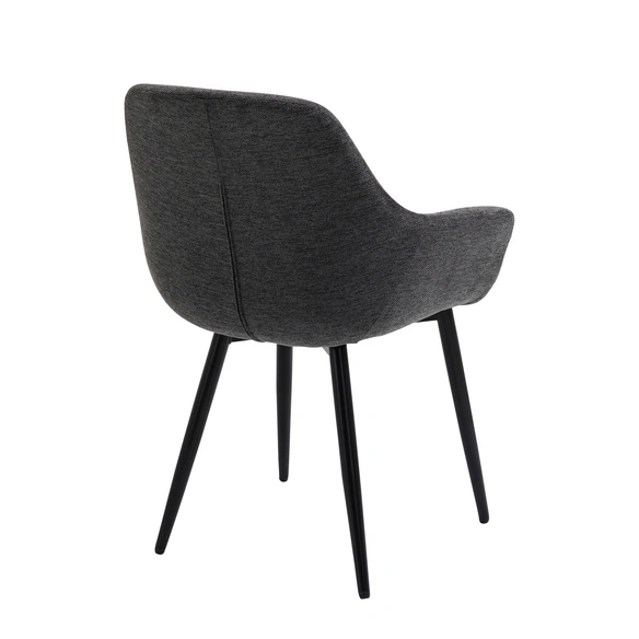 Stuhl, Höhe: 86 cm, anthrazit/schwarz, 2 stk