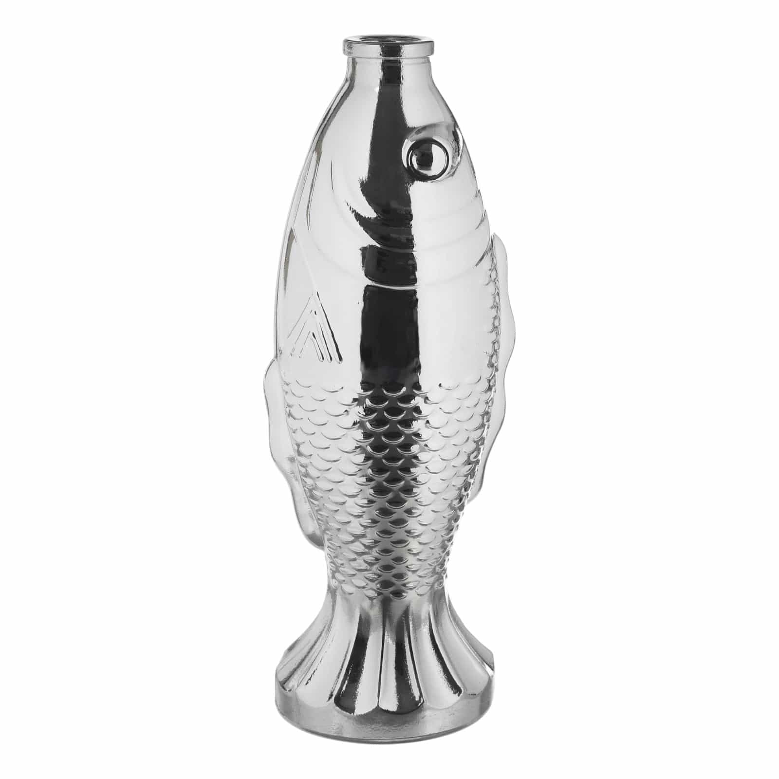 Vase Fisch Silber,B 100 x H 265 x T 70 mm