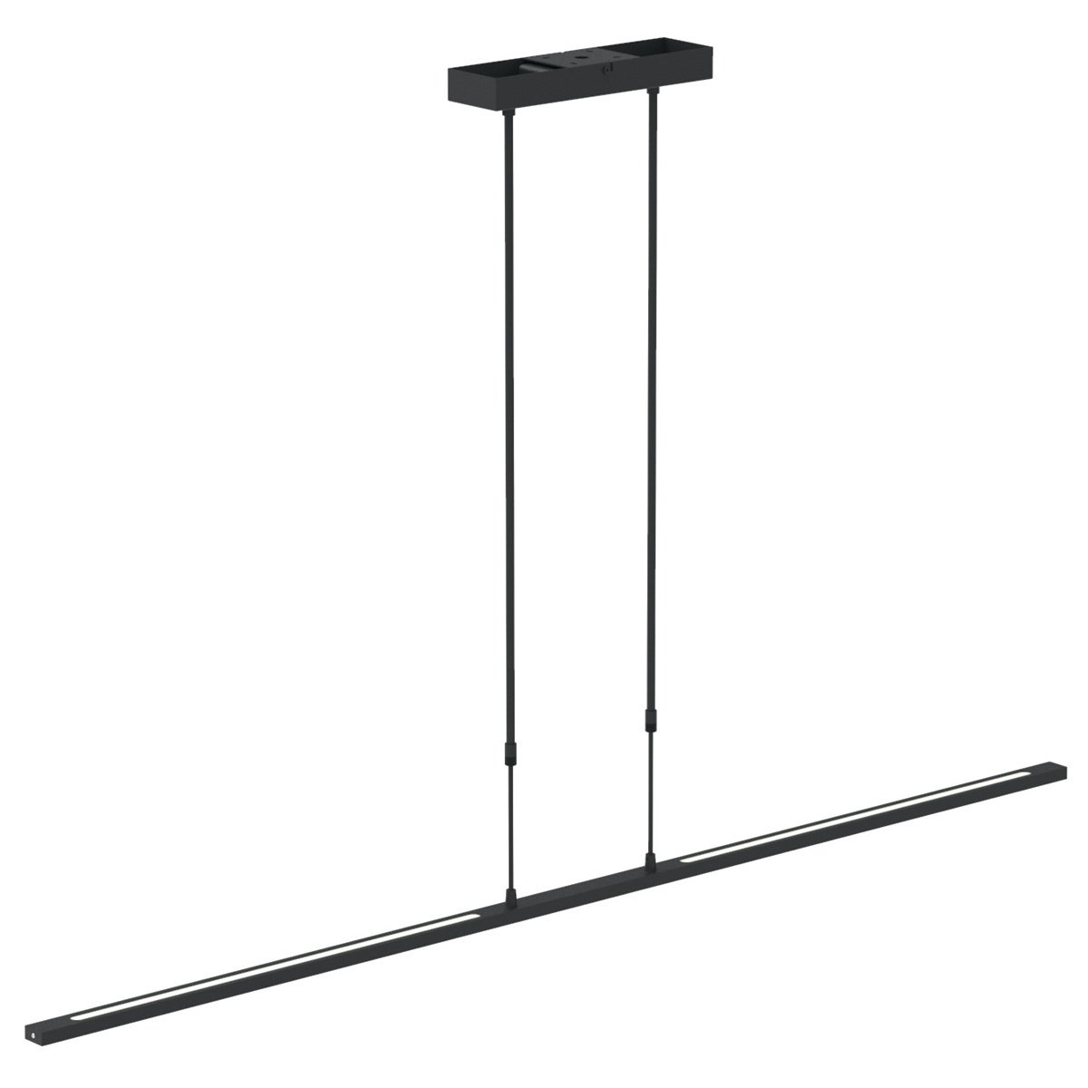 Steinhauer hanglamp Zelena - 3 lichts - 155x 117 cm - zwart