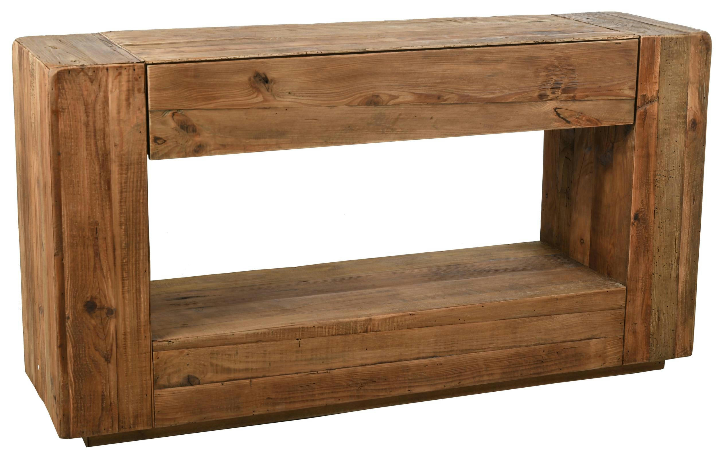 - Console en pin recyclé