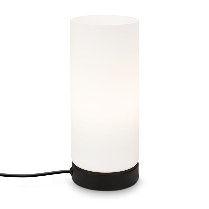 Lampe de table Paipa noire en verre E14 25 W BRILONER