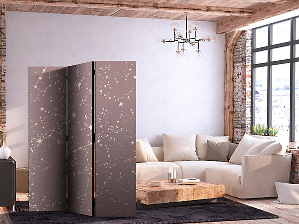 Paravent -Constellations artistiques et étoiles aux tons pastel
