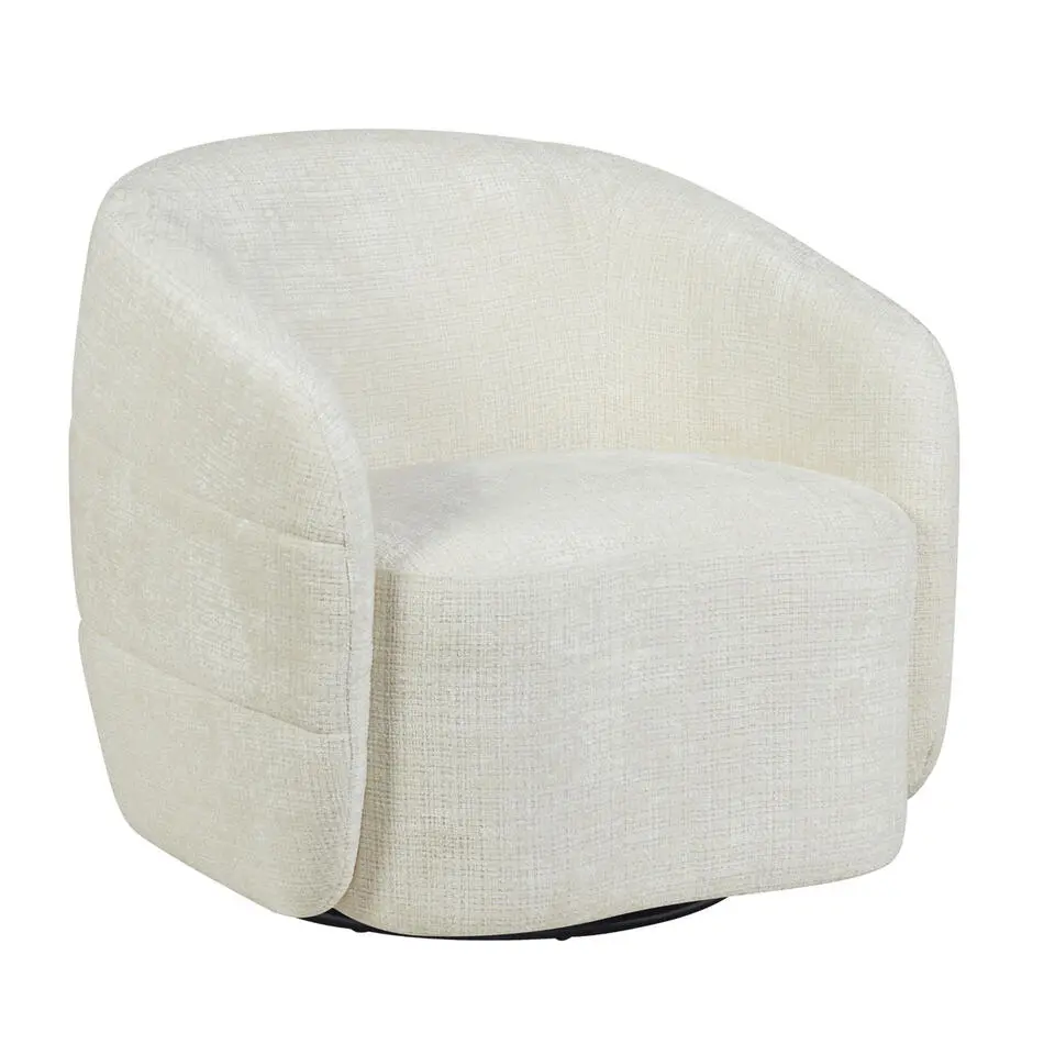 Draaifauteuil Off White - 82x85x77cm - Yara