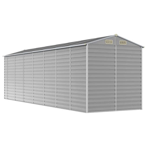 NNEVL Garden Shed Light Grey 191x640x198 cm Galvanised Steel