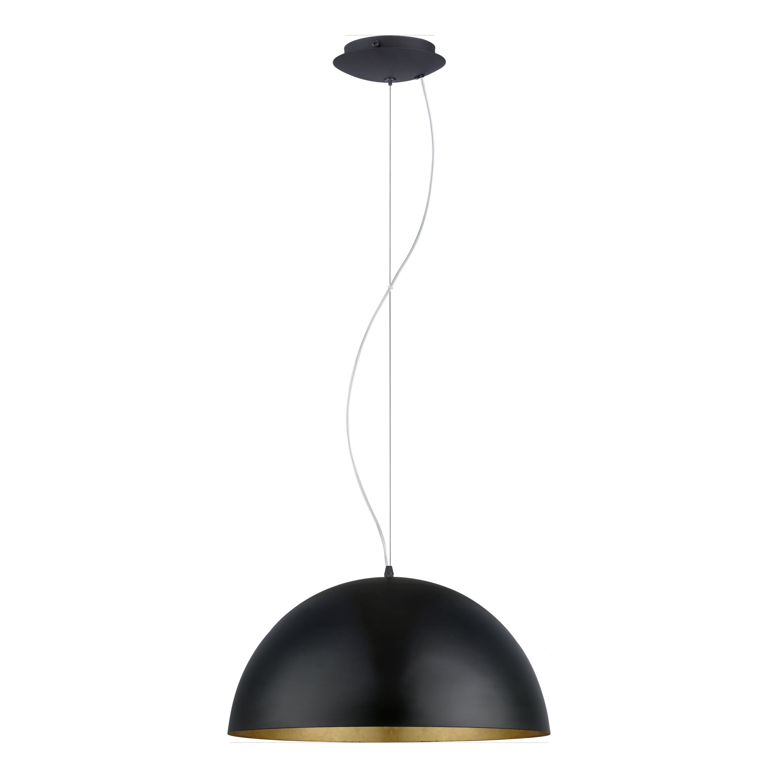 EGLO hanglamp Gaetano 1 - e27 - ø 53 cm - zwart/goud