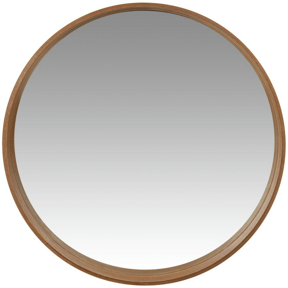 GABRIELLA - Miroir rond brun D55