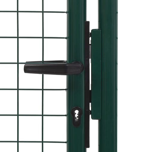NNEVL Fence Gate Steel 100x125 cm Green