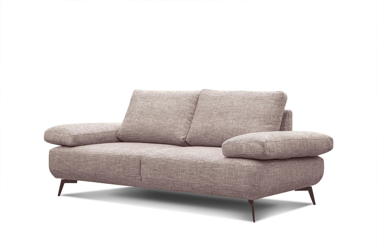 MELLO - Canapé droit 3 places tissu rose pâle