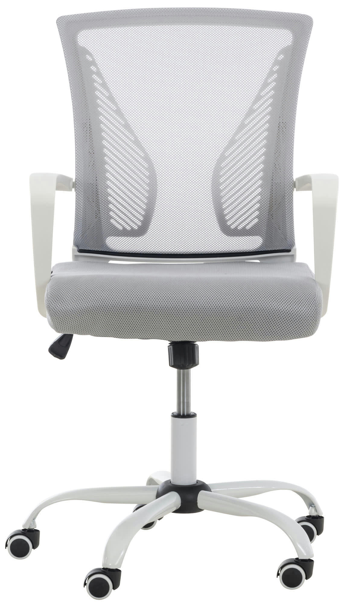 TRACY - Chaise de bureau réglable pivotante en microfibre Gris clair