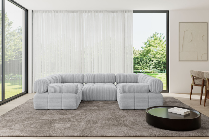 Narożnik uniwersalny modułowy BIRNO-U1 285x190x70 cm Szary