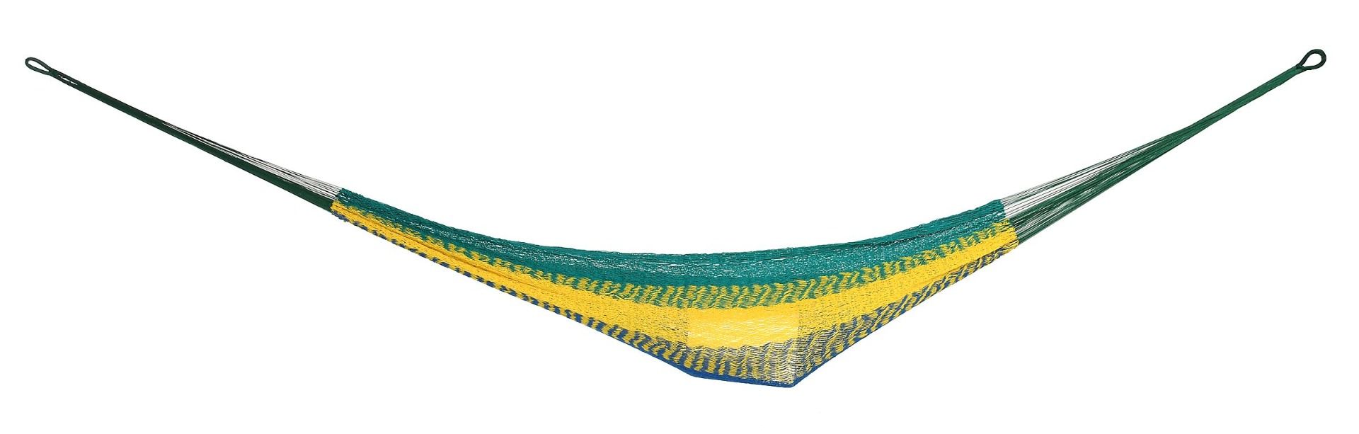 Hamak Alicante leżący niebiesko-zielono-żółty 200x100cm Miloo Home
