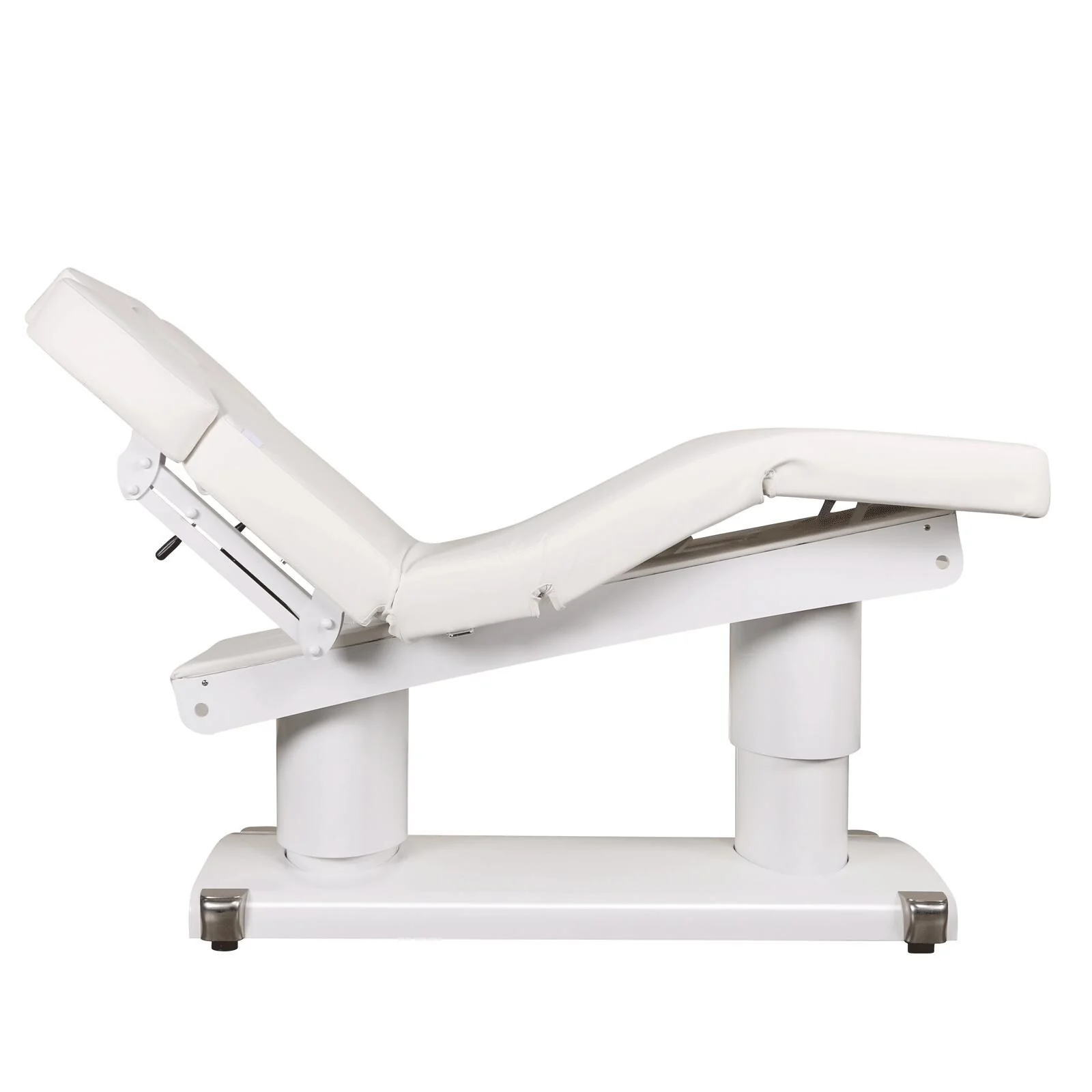Belvedere Electric Spa Treatment Table 4 Motors Massage Bed with Wood Base, White - N/A