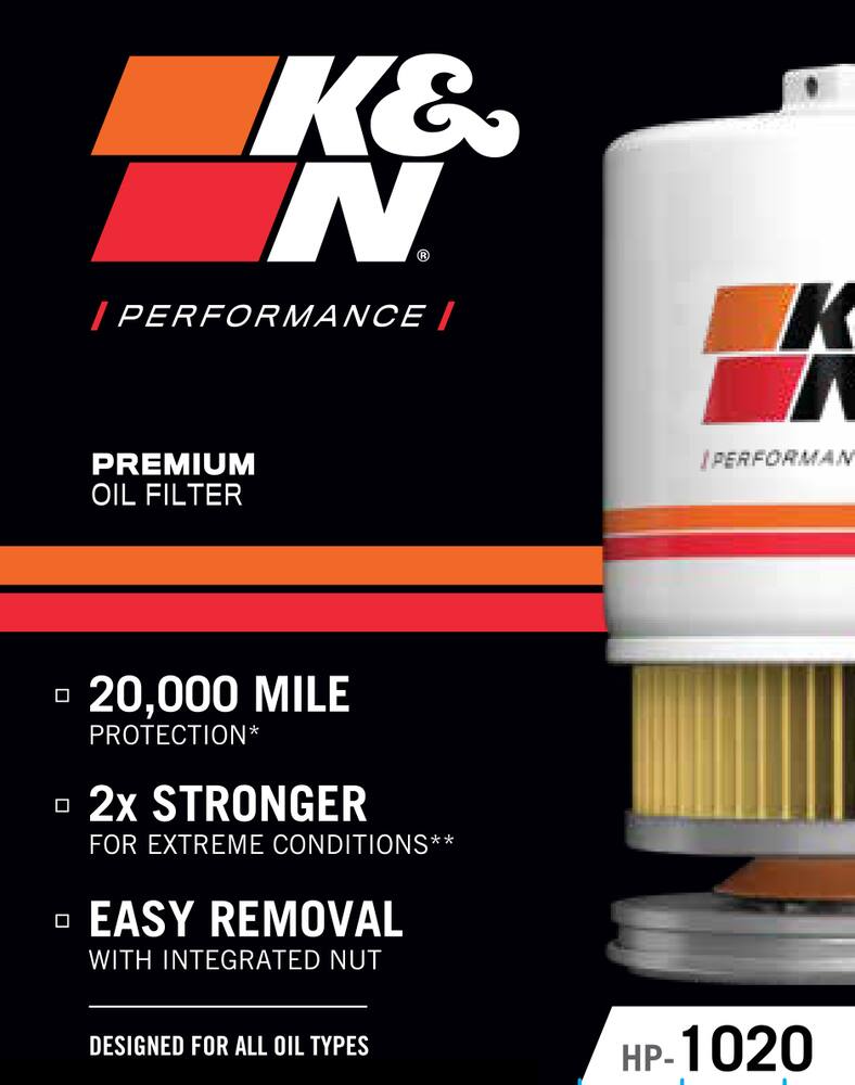 K&N HP1020 Performance Gold Oil Filter