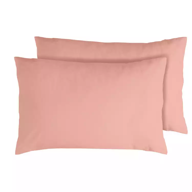 Habitat Egyptian Cotton Standard Pillowcase Pair - Blush