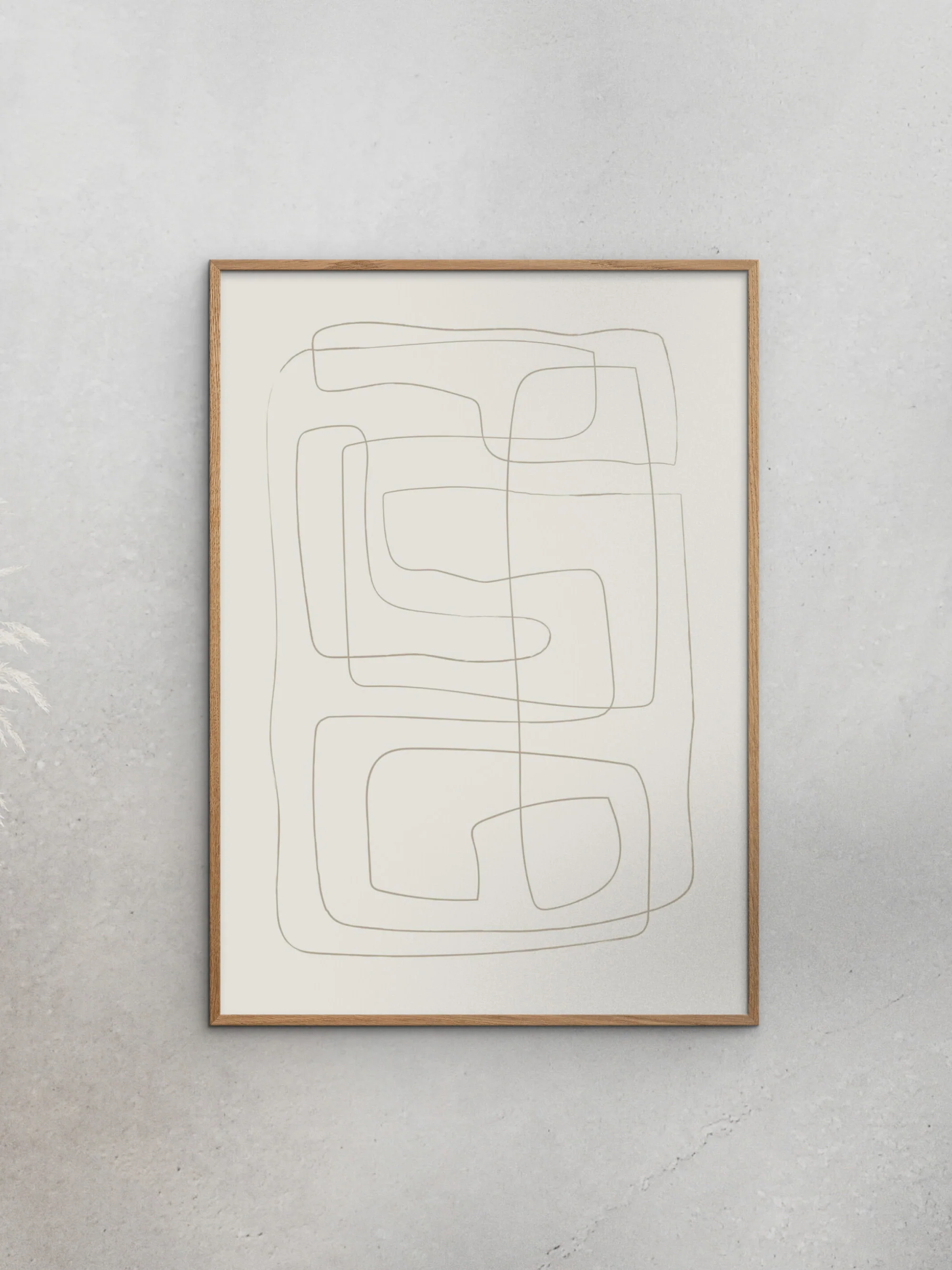 Gerahmtes Wandbild Lines 01