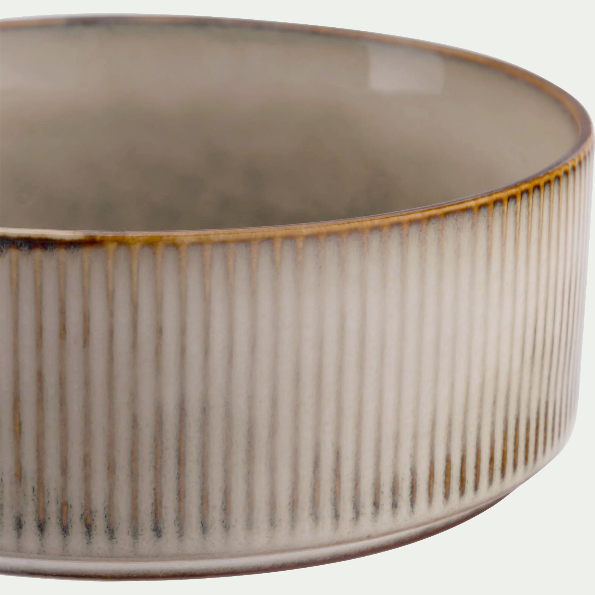 STRIE - Coupelle en grès D17cm - beige