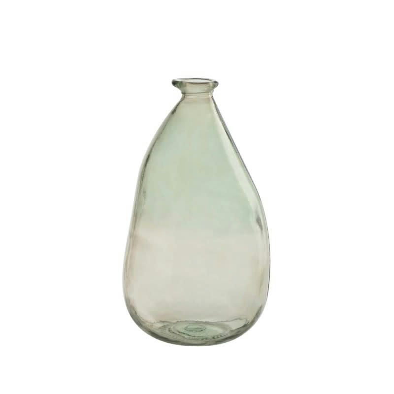 - Vase dame jeanne en verre vert 20x20x37 cm