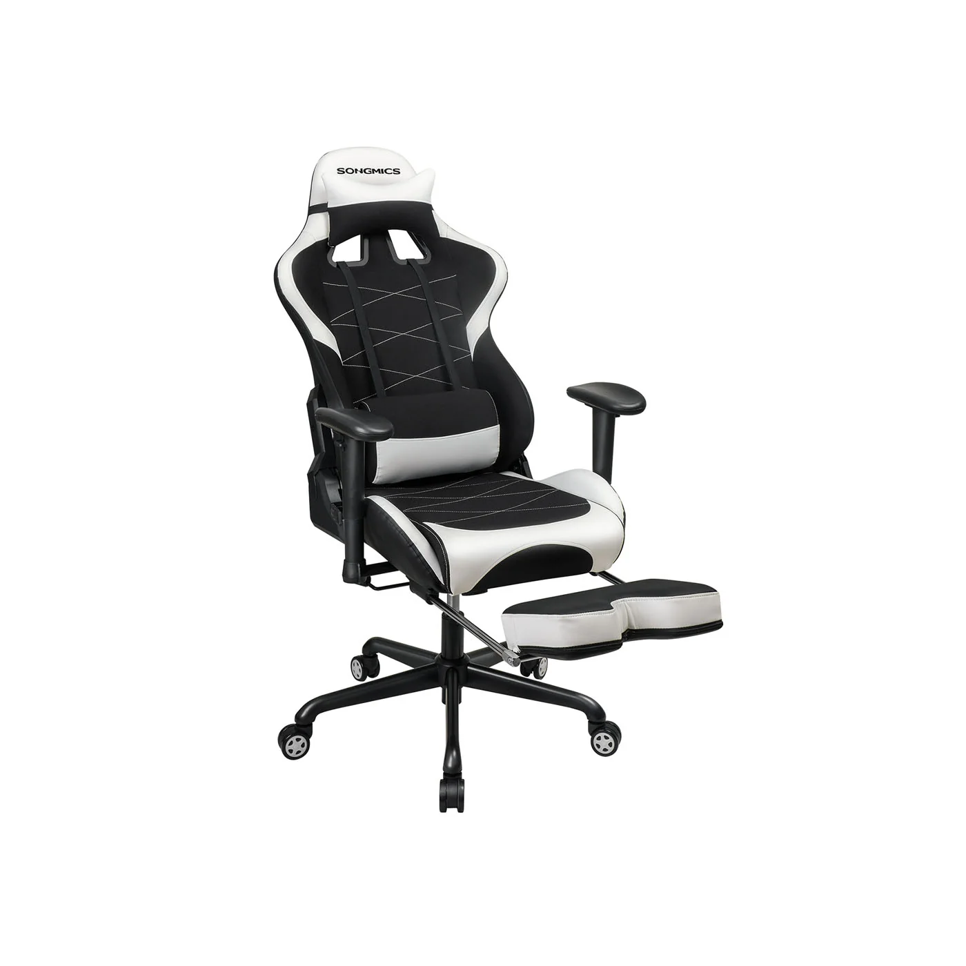 Fauteuil gamer avec repose-pieds