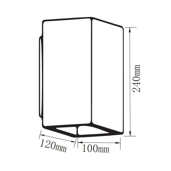 Kinkiet szary ciemny VT-893 2xG9x25W wym:10x12x24cm IP20 V-TAC