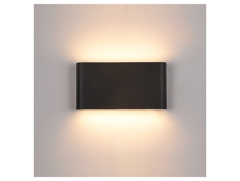 Kinkiet Romano LED 17 cm 2-punktowy aluminiowy czarny