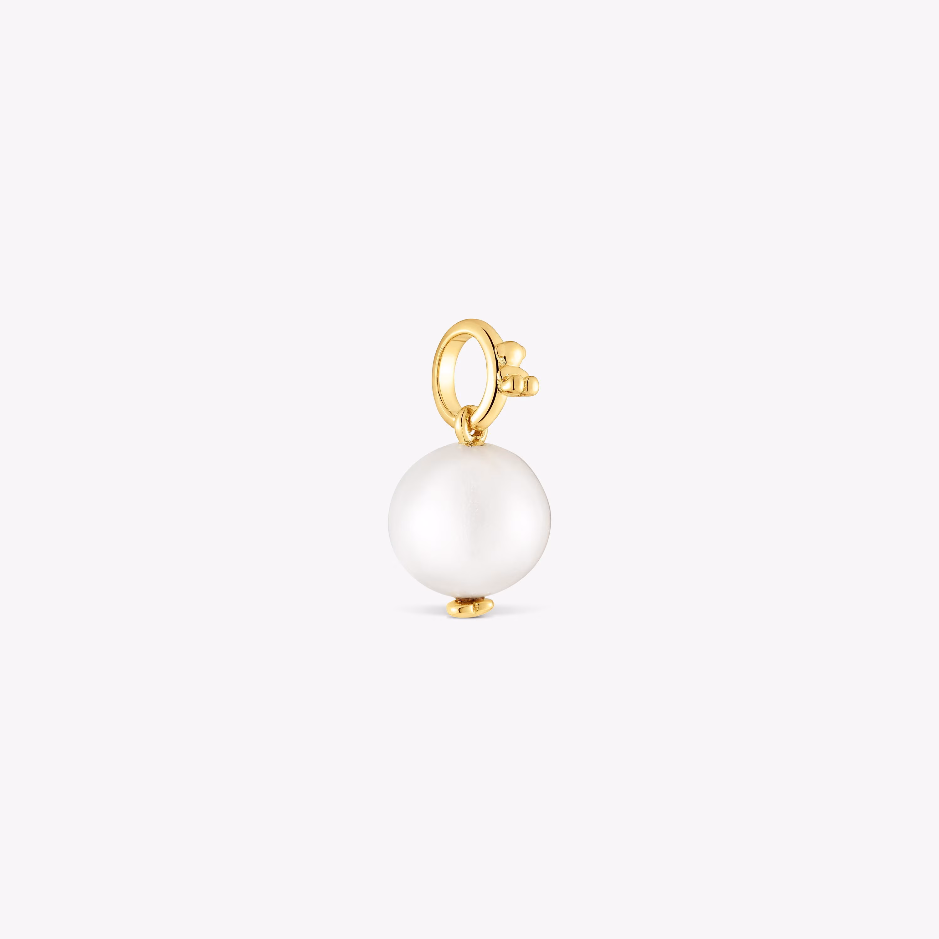 Colgante pequeño con baño de oro 18 kt sobre plata y perla cultivada Medallions