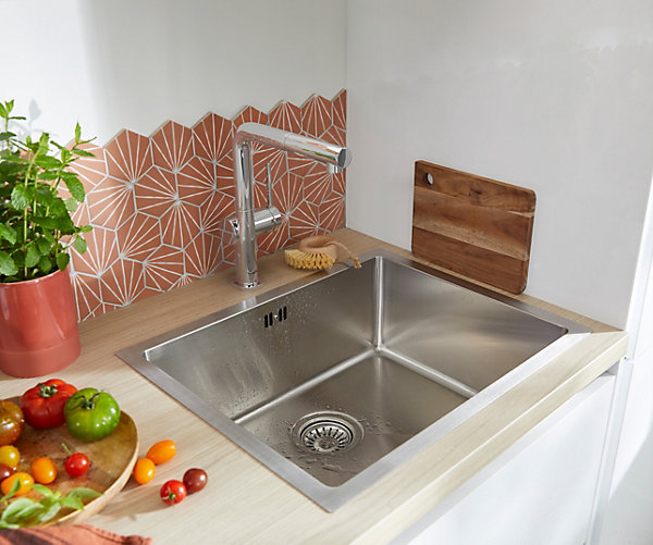 Mitigeur de cuisine avec douchette extractible chromé Hansgrohe Talis M54 H. 296 cm