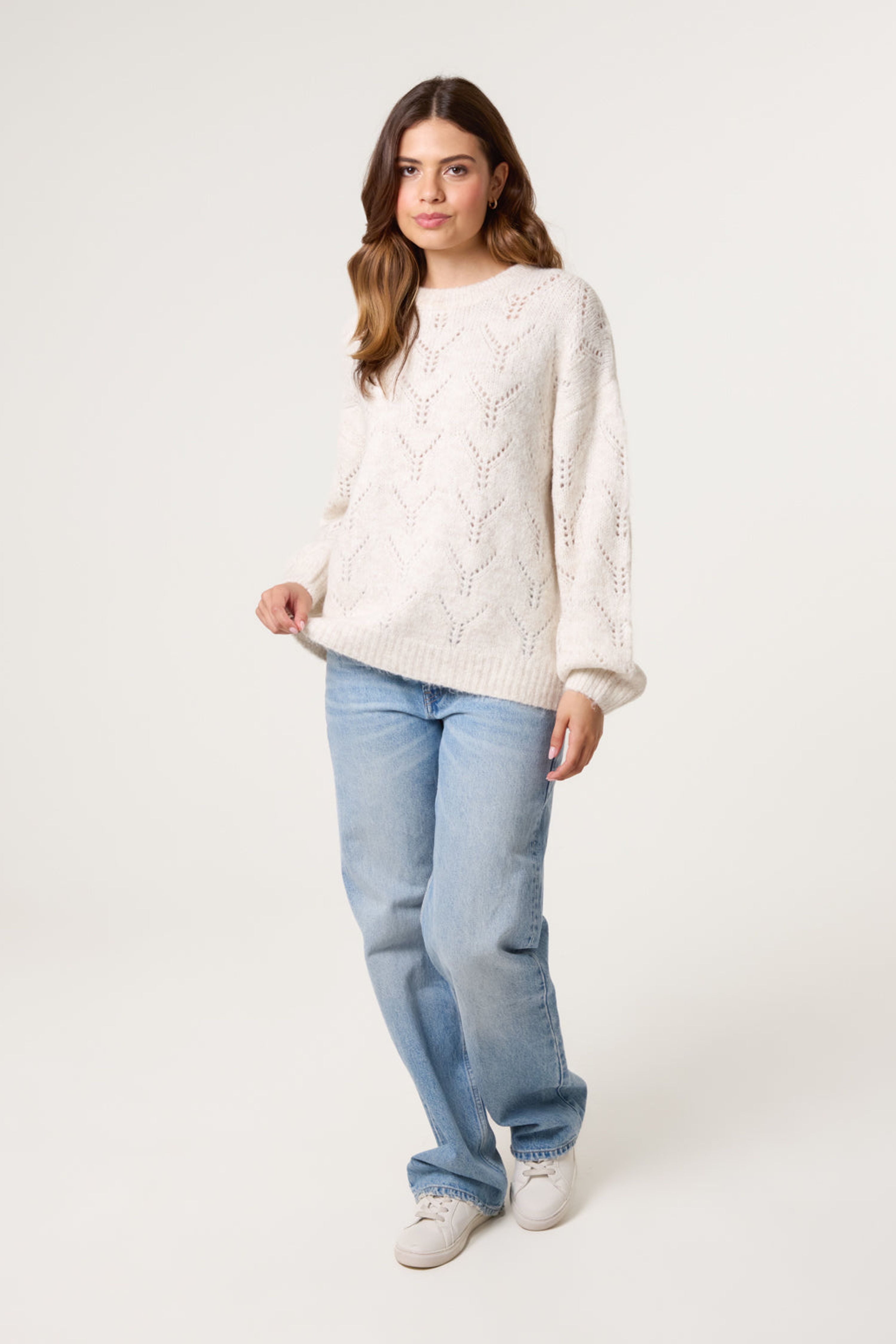 Blue Vanilla Stone Stitch Detail Jumper
