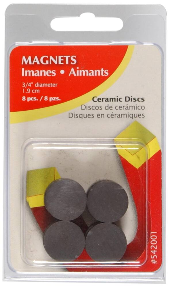 OOK Magnetic Ceramic Desc, Easy to Use, 3/4 x 3/16-in