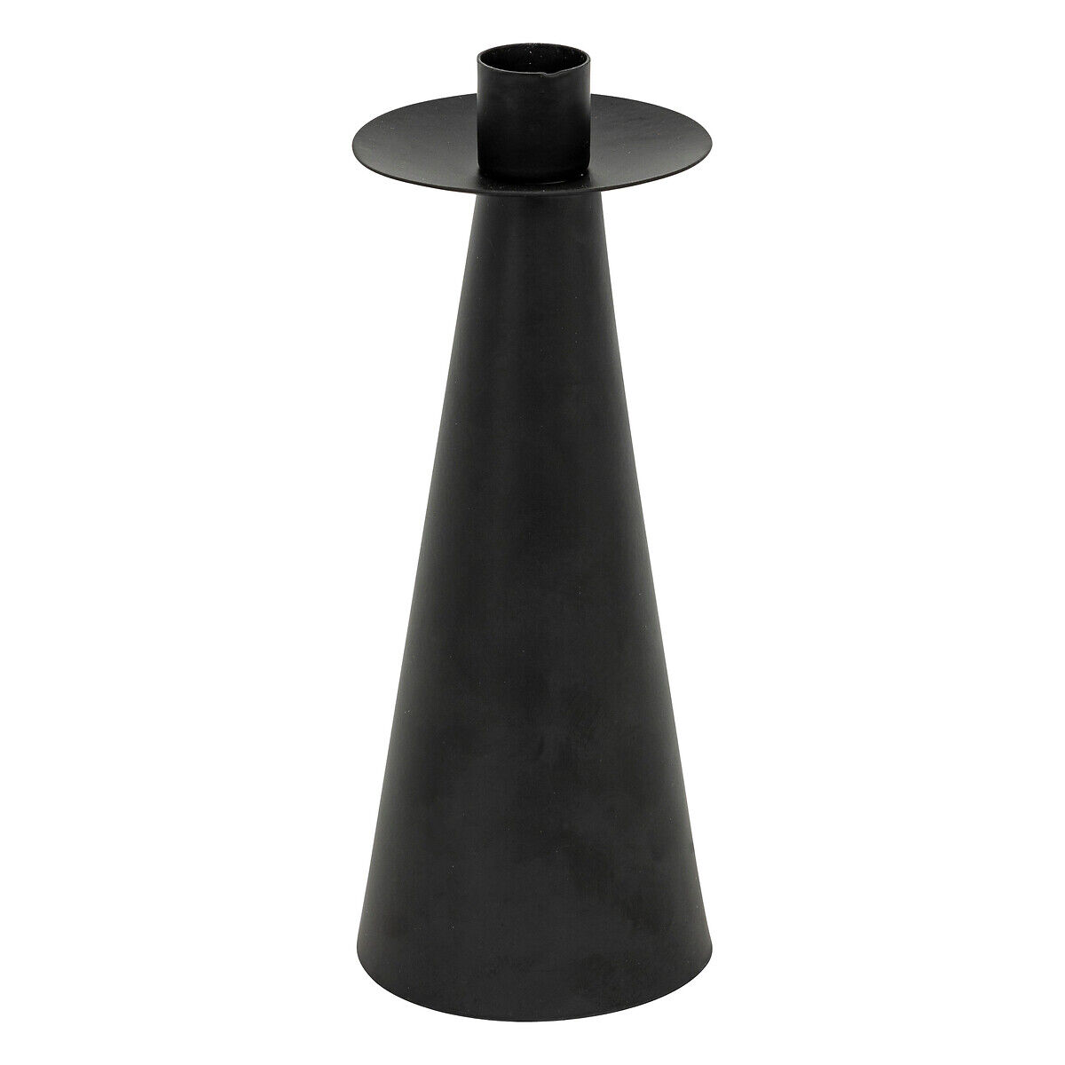 Castiçal preto em metal 20cm