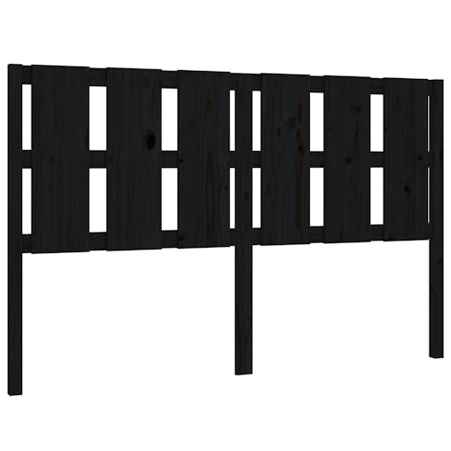 NNEVL Bed Headboard Black 155.5x4x100 cm Solid Wood Pine