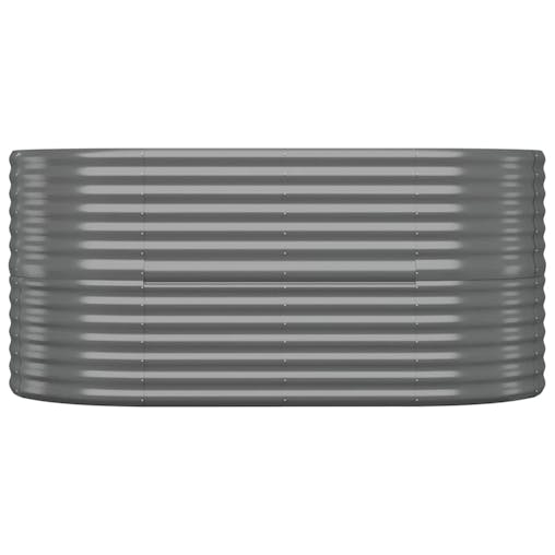 NNEVL Garden Planter Powder-coated Steel 152x80x68 cm Grey