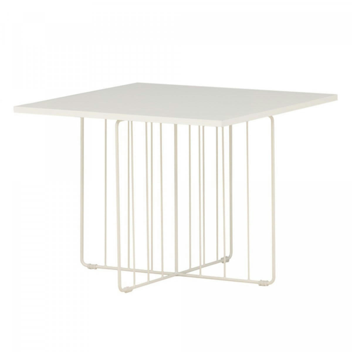 BILLY - Table basse contemporaine en métal pied design blanc