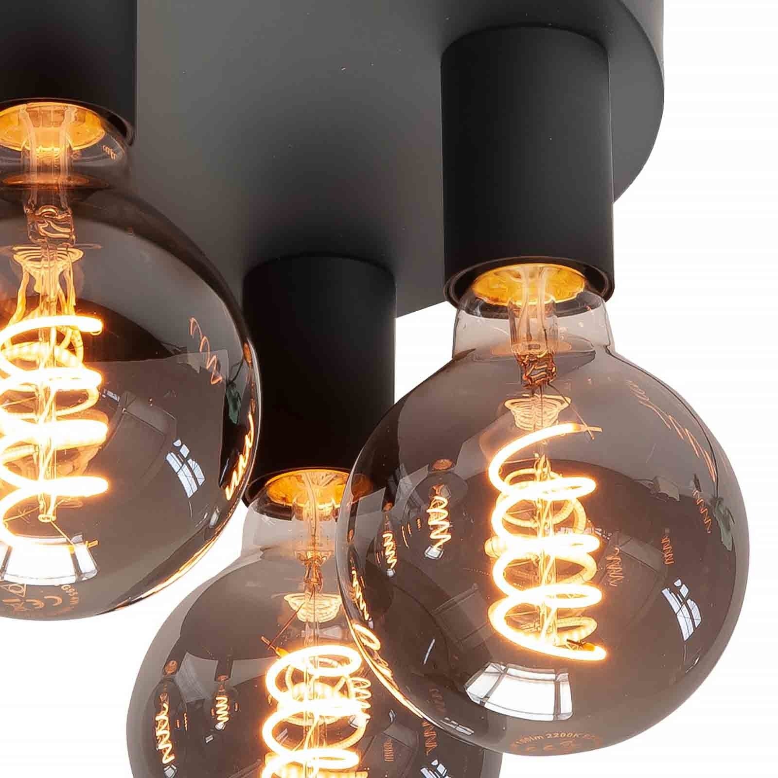 Highlight Plafondlamp Basic Zwart 5 lichts Ø 30cm E27