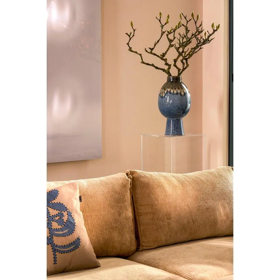 Mica Decorations Helma Vaas - H38 x &Oslash;21,5 cm - Blauw