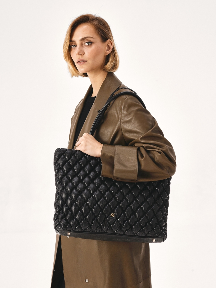 Large quilted shoulder bag
