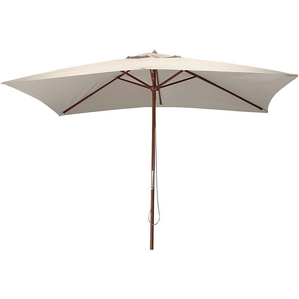Parasol avec mât en bois 300x200 cm Ori