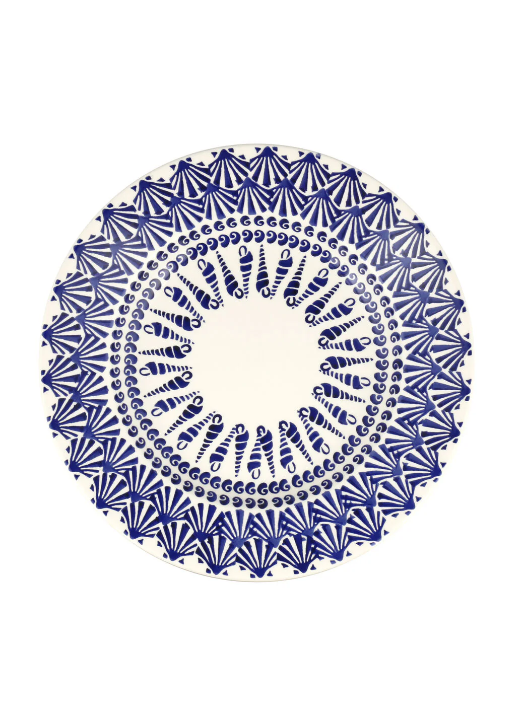 Blue Shells Large Dinner Plate, 10.5 Inch