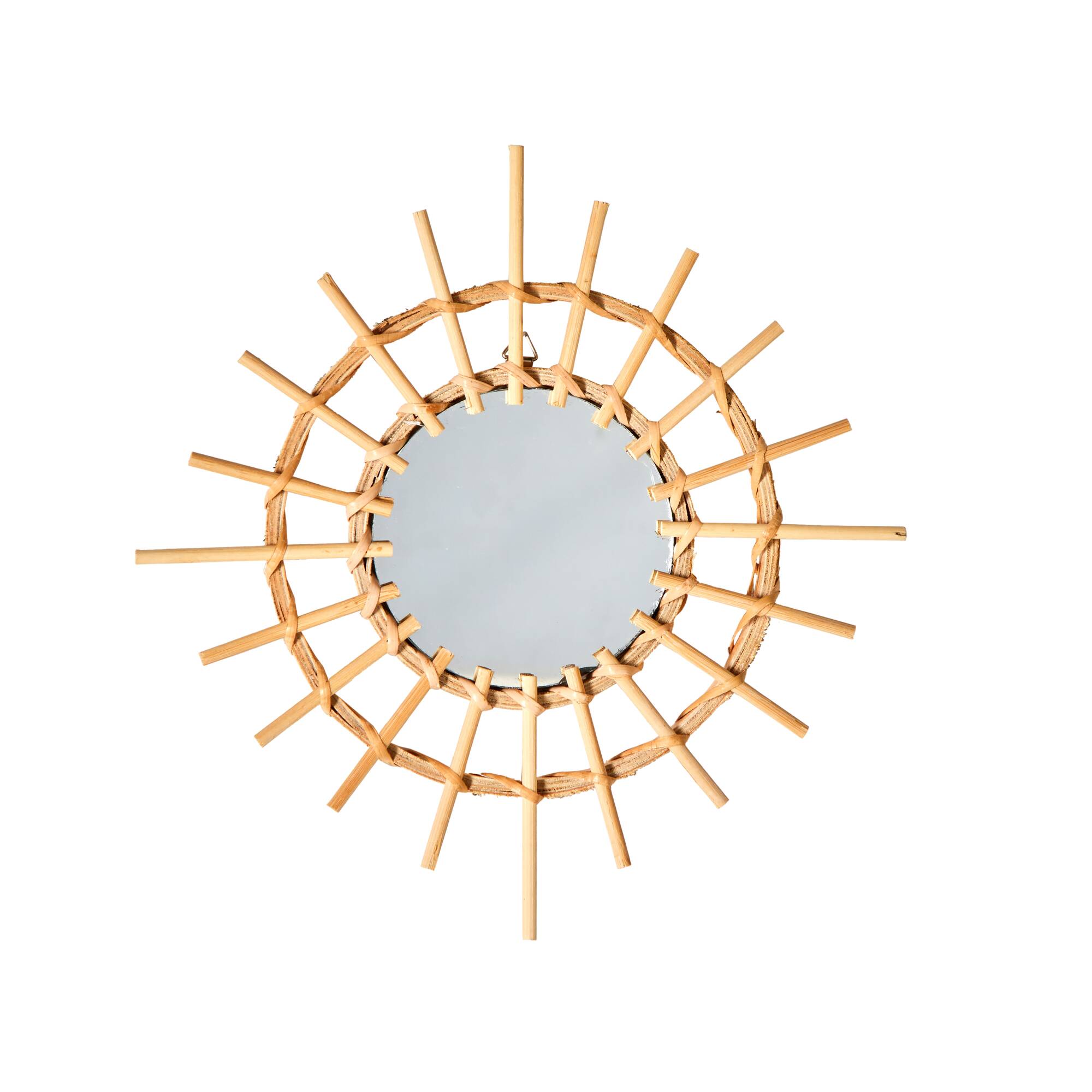 Miroir rond rotin - lot de 3