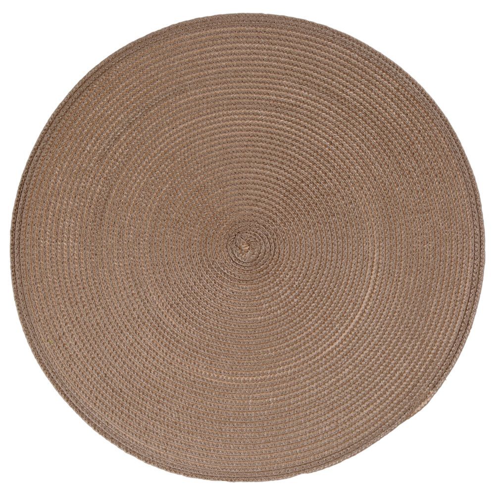 Individual de mesa redondo taupe TEXALINE 38cm
