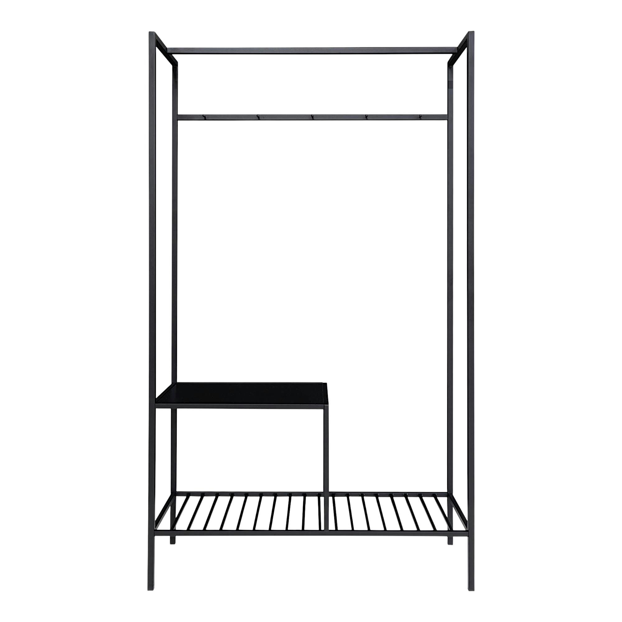 Vestiaire d'entrée noir design minimaliste VARDE