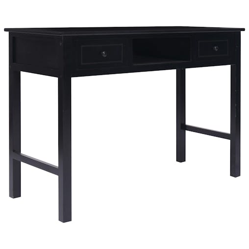 NNEVL Writing Desk Black 110x45x76 cm Wood
