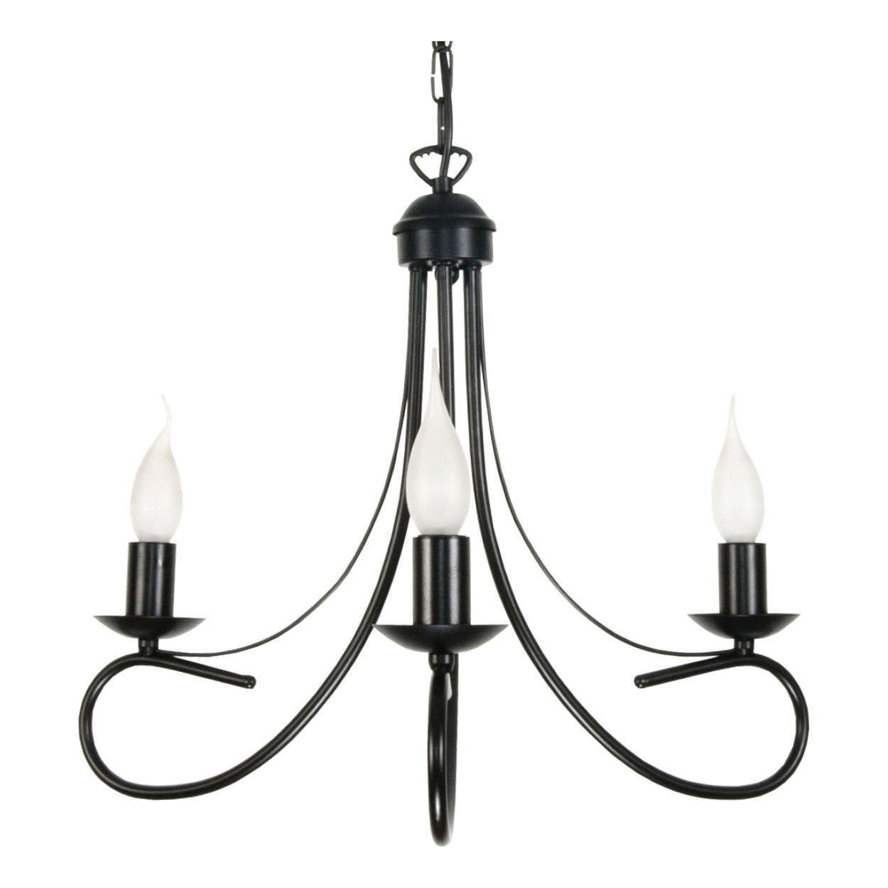 Lampa wisząca czarna loft do kuchni EDYLIT 3xE14 MAGMA 13-932
