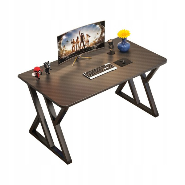 Biurko komputerowe czarne nowoczesne dla gracza loft 120 cm