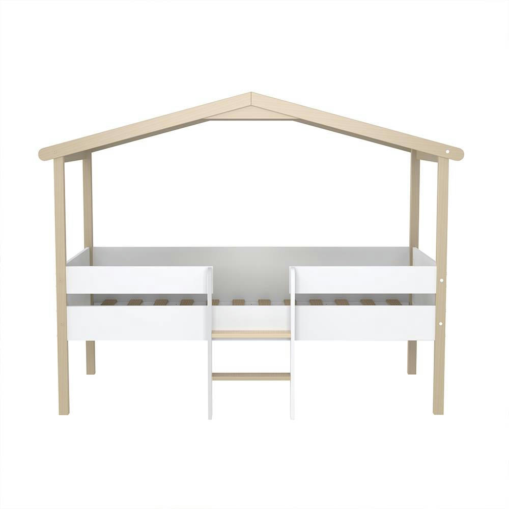 WILO - Lit cabane en bois mi-hauteur 90 x 190 cm