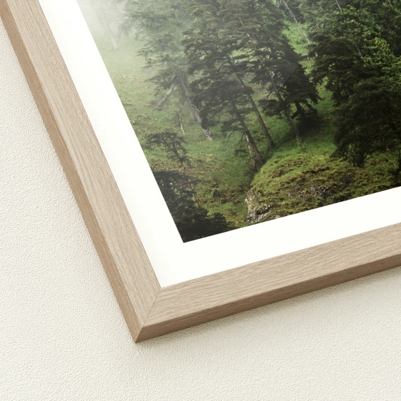 Gerahmtes Bild »Foggy Trees II«, Rahmen: Holzwerkstoff, natur