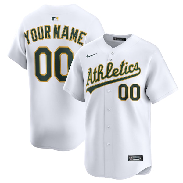 Athletics Nike Home Limited Custom Jersey - White