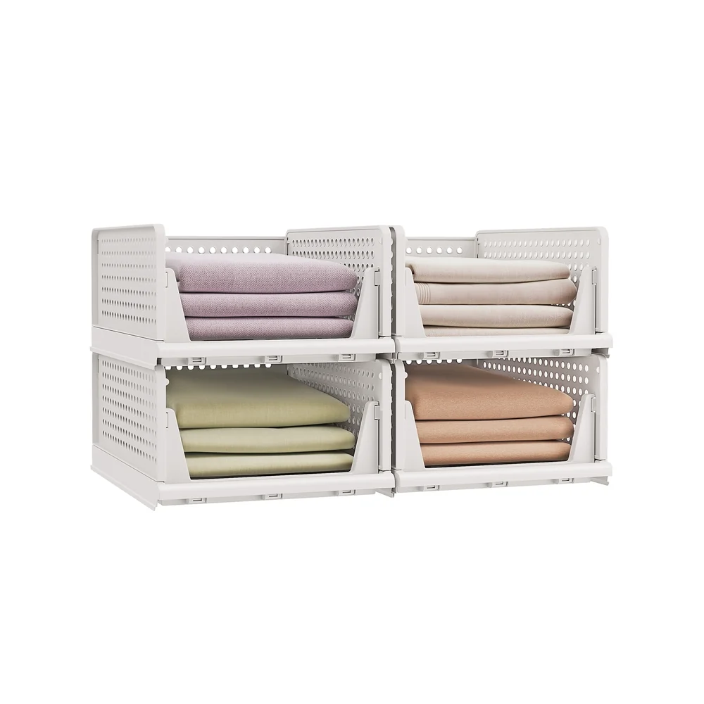 Organisateur d’armoire pliable avec tiroirs coulissants