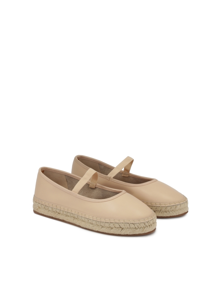 Slip-on espadrilles in powder color